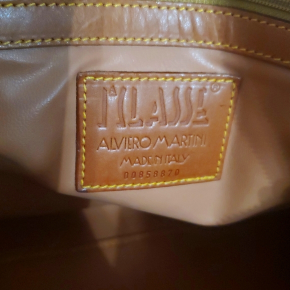 🇮🇹RAREALVIERO Martini Large Boston/speedy World Map Print Leather Duffel Bag🤎 - Picture 15 of 17